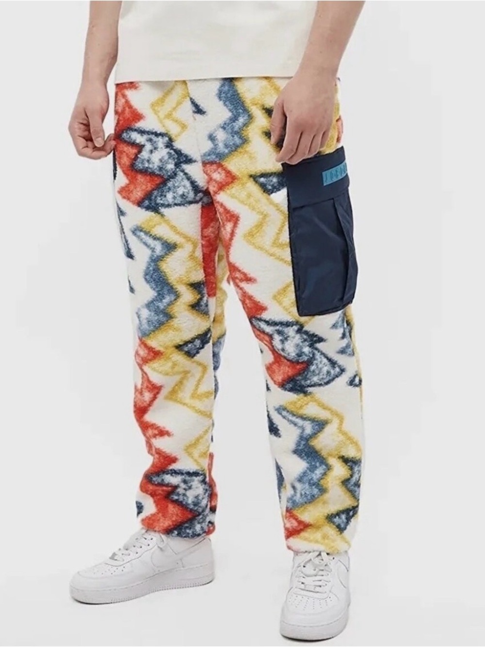 Nike Jordan Mountainside Multi Print Sherpa Fleece Men's Loose Fit Pants SZ S - Picture 15 of 16